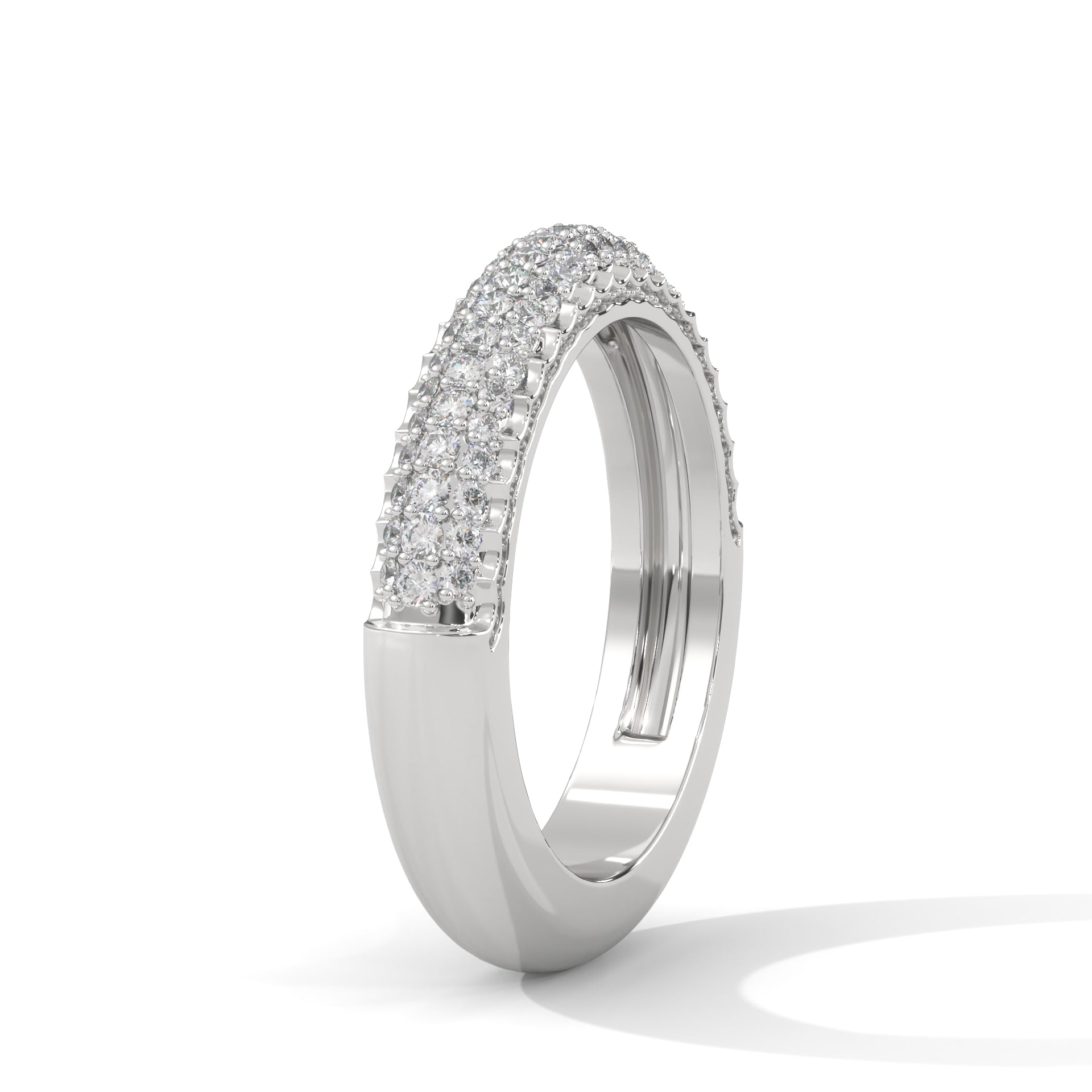 2 carat band high end crafted with high cut   diamond brilliance E VS1 stone Ring handcrafted with 14k gold ! ( Made in Gold)
