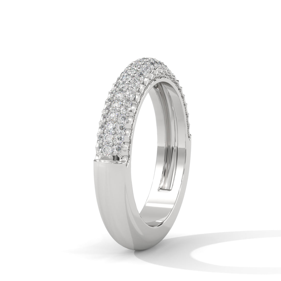 2 carat band high end crafted with high cut   diamond brilliance E VS1 stone Ring handcrafted with 14k gold ! ( Made in Gold)