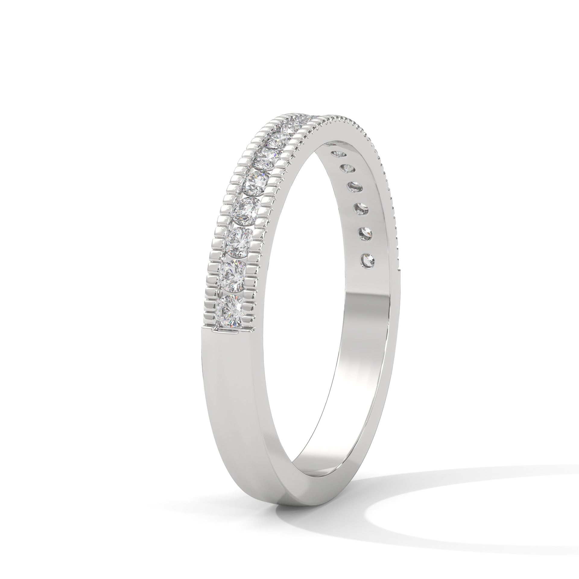 2 carat band high end crafted with high cut   diamond brilliance E VS1 stone Ring handcrafted with 14k gold ! ( Made in Gold)