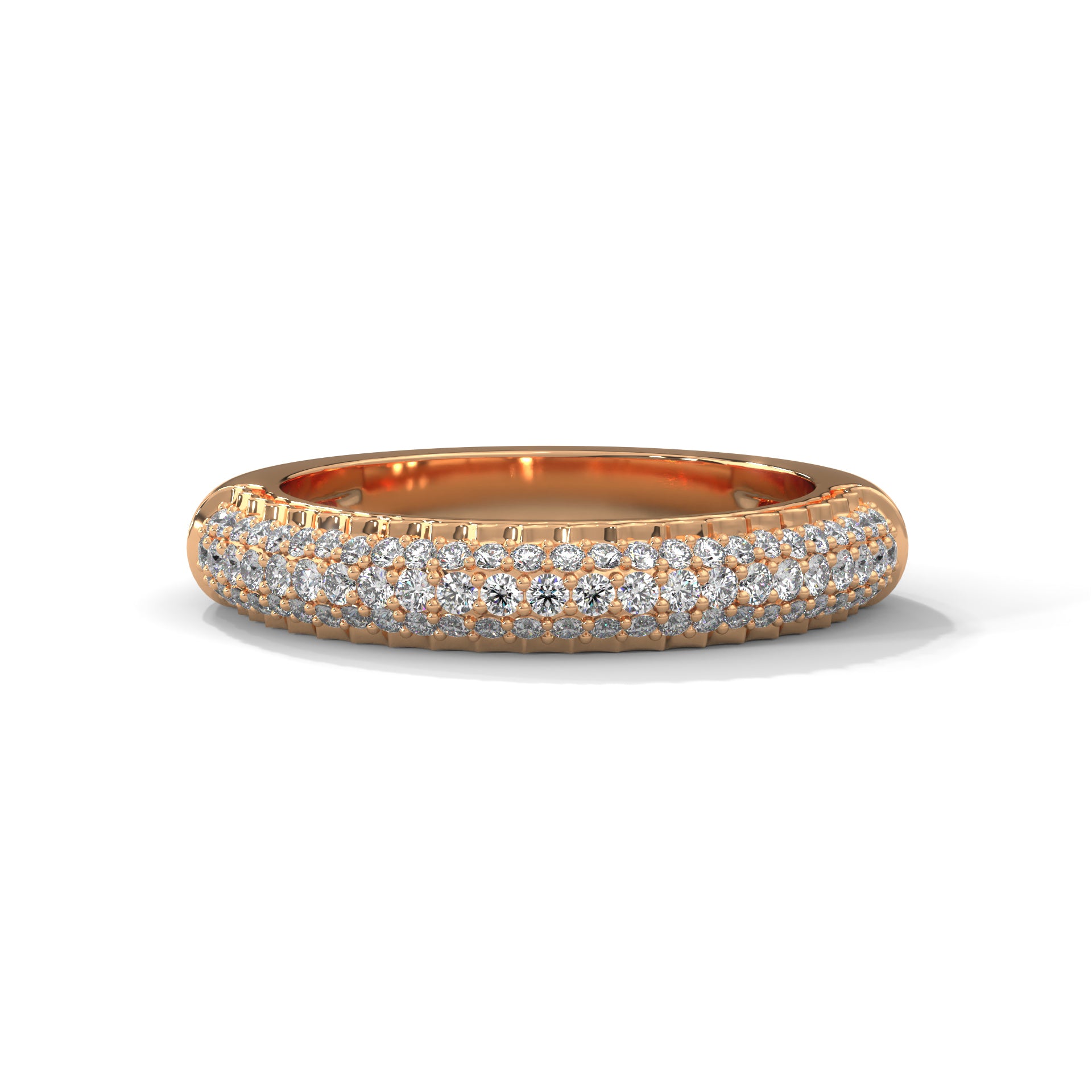 2 carat band high end crafted with high cut   diamond brilliance E VS1 stone Ring handcrafted with 14k gold ! ( Made in Gold)