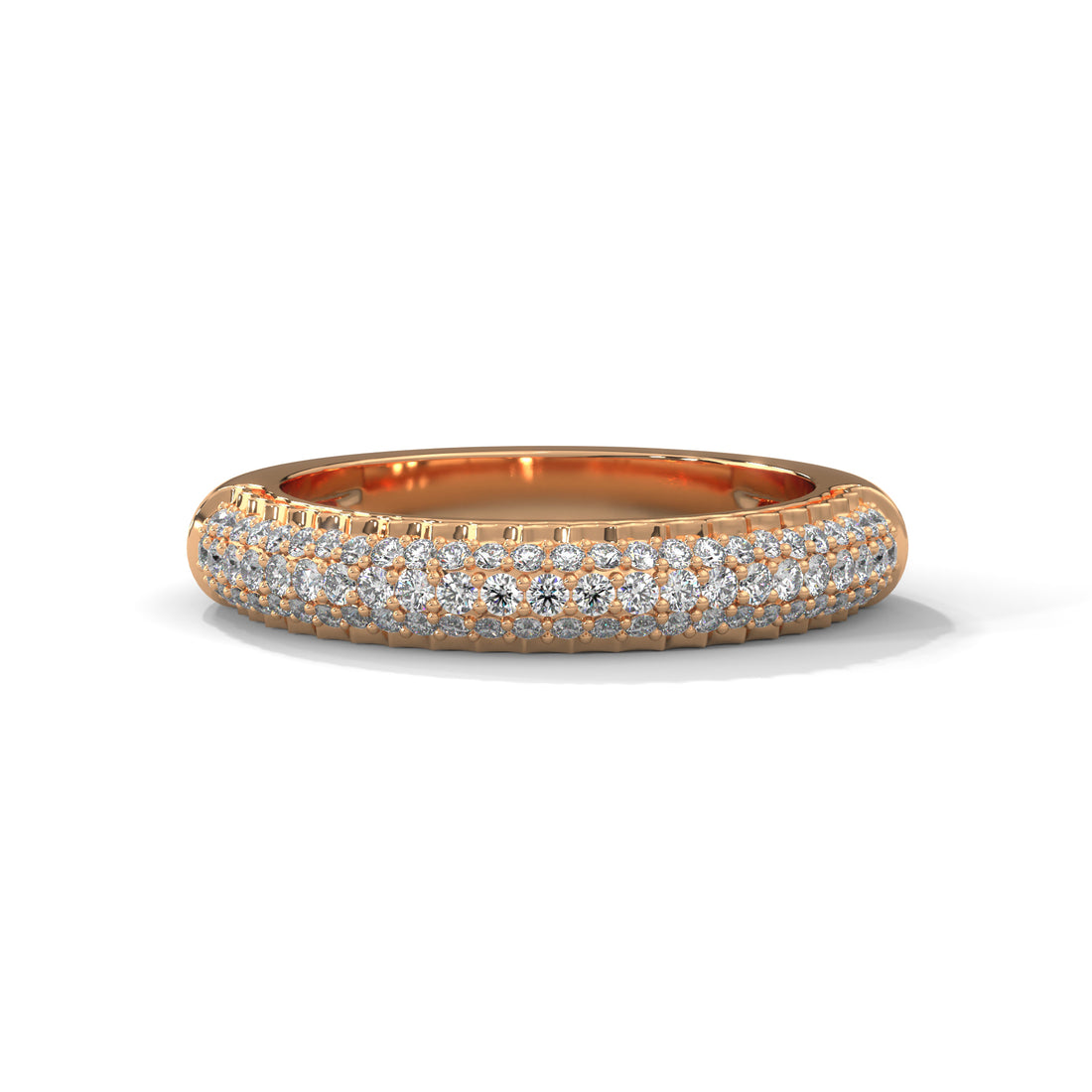 2 carat band high end crafted with high cut   diamond brilliance E VS1 stone Ring handcrafted with 14k gold ! ( Made in Gold)