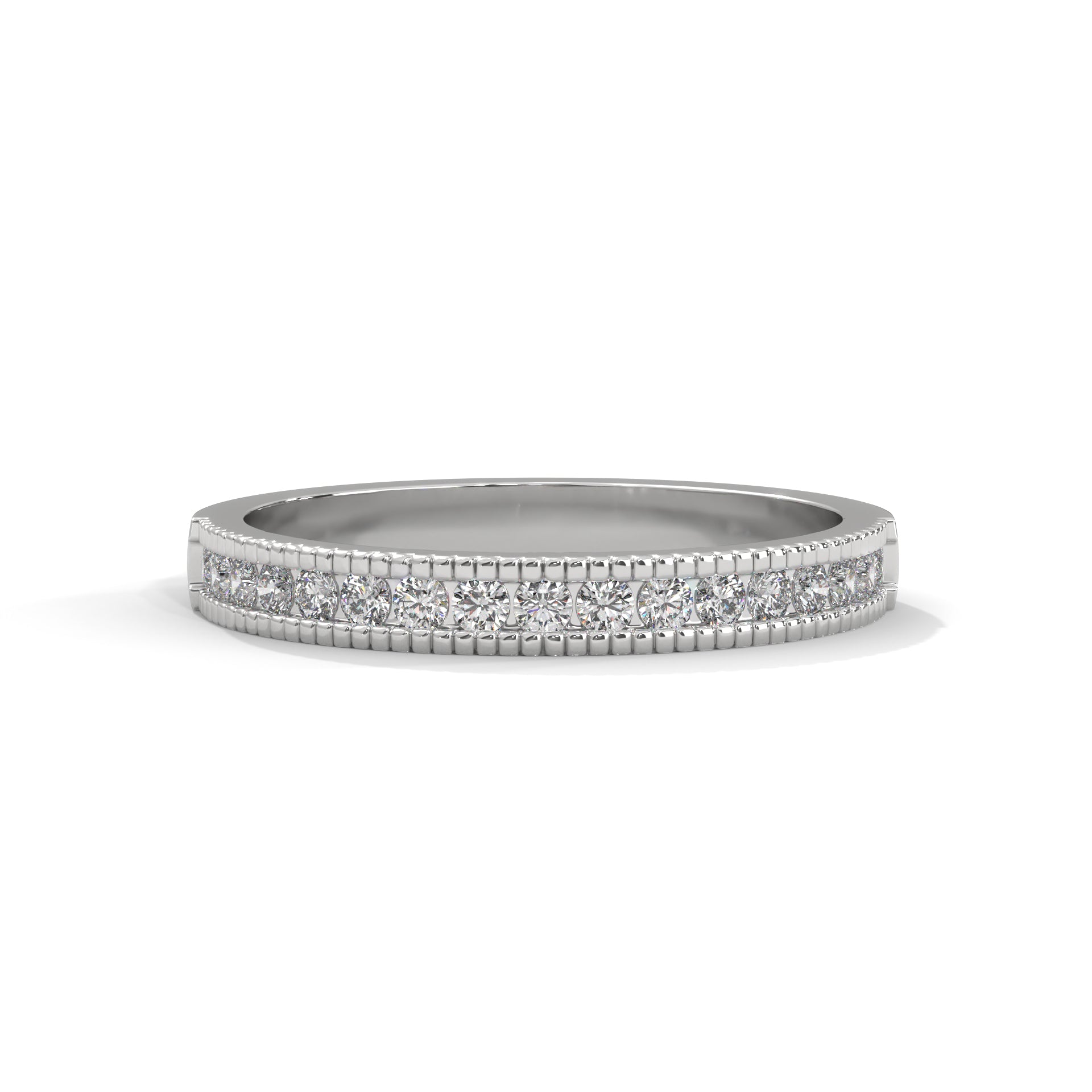 2 carat band high end crafted with high cut   diamond brilliance E VS1 stone Ring handcrafted with 14k gold ! ( Made in Gold)