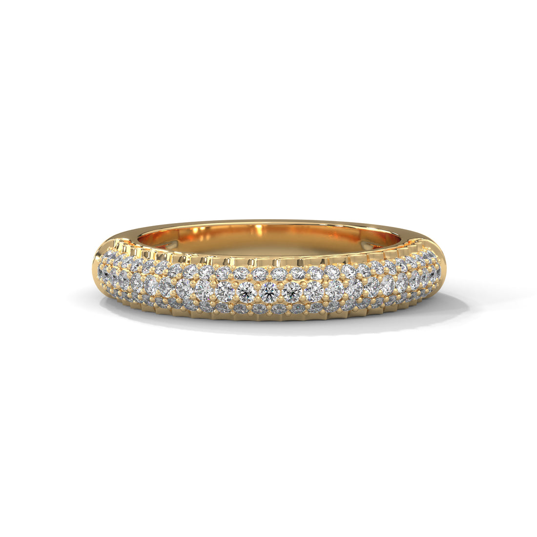 2 carat band high end crafted with high cut   diamond brilliance E VS1 stone Ring handcrafted with 14k gold ! ( Made in Gold)