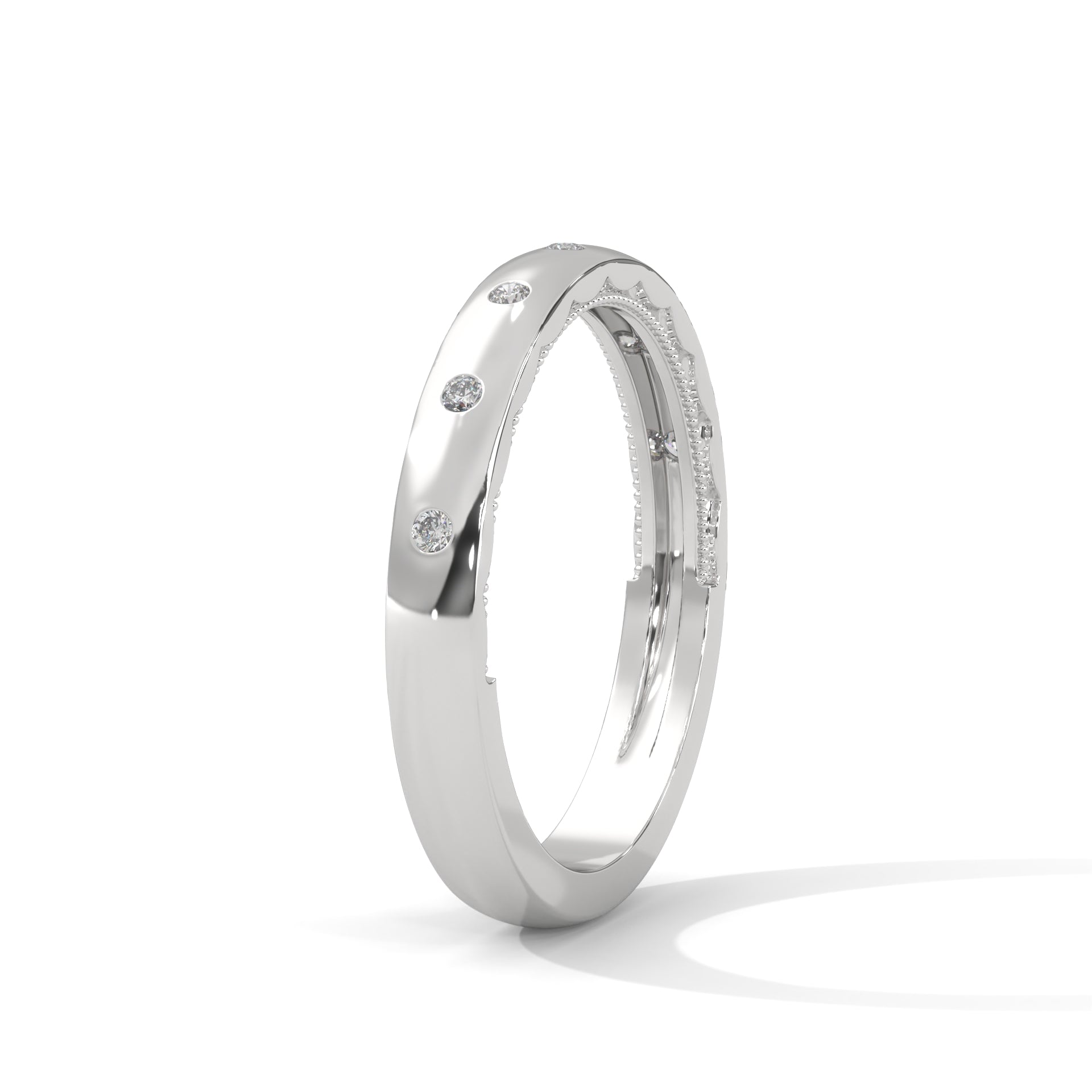 1 carat diamond band high end crafted with high cut  diamond brilliance E VS1 stone Ring handcrafted with 14k gold ! ( Made in Gold)