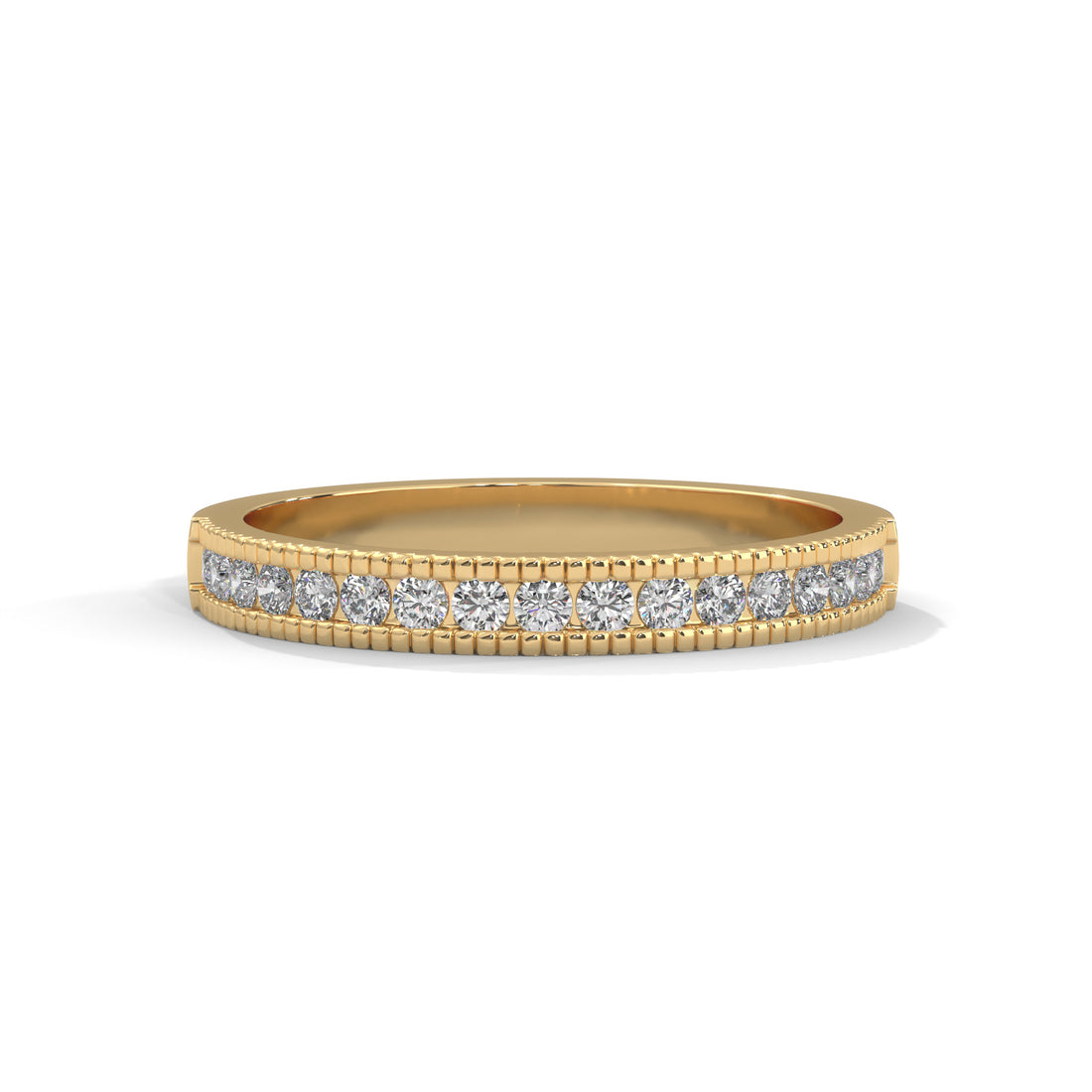 2 carat band high end crafted with high cut   diamond brilliance E VS1 stone Ring handcrafted with 14k gold ! ( Made in Gold)