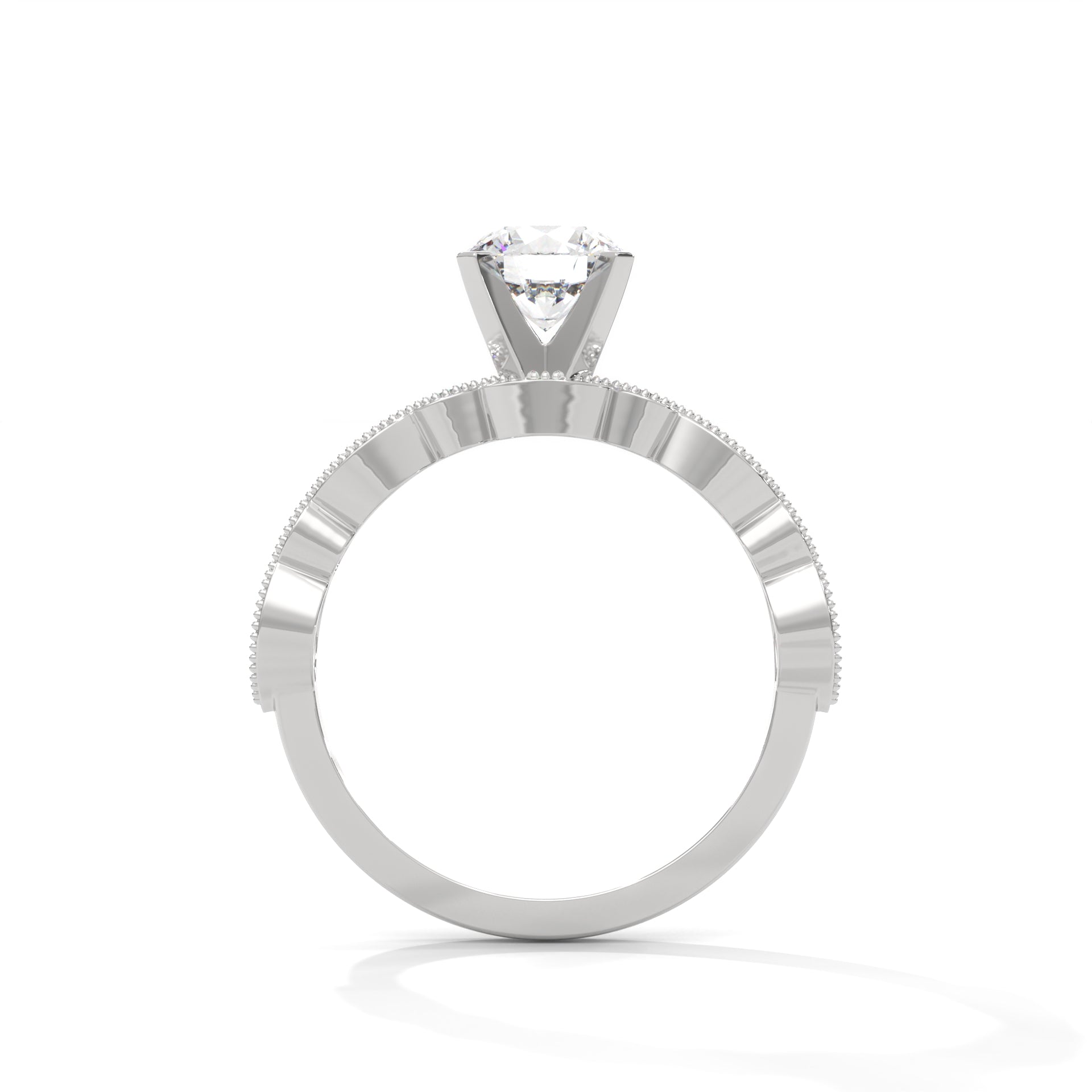 4 carat engagement Ring 3 carat center stone with high cut   diamond brilliance E VS1 igi certified stone Ring handcrafted with 14k gold ! Certified igi grown diamond( made in 14k gold