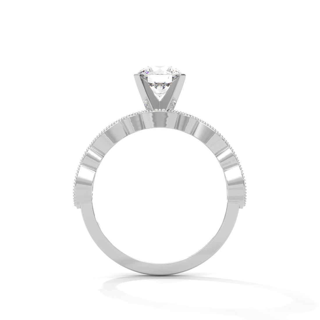 4 carat engagement Ring 3 carat center stone with high cut   diamond brilliance E VS1 igi certified stone Ring handcrafted with 14k gold ! Certified igi grown diamond( made in 14k gold