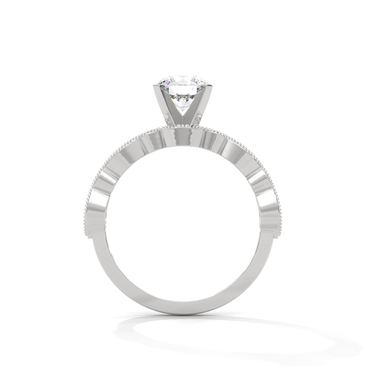 4 carat engagement Ring 3 carat center stone with high cut   diamond brilliance E VS1 igi certified stone Ring handcrafted with 14k gold ! Certified igi grown diamond( made in 14k gold