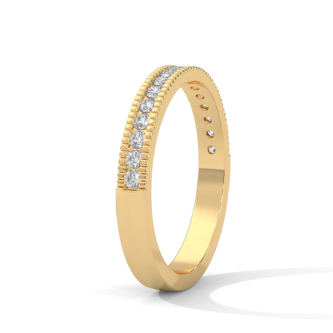 2 carat band high end crafted with high cut   diamond brilliance E VS1 stone Ring handcrafted with 14k gold ! ( Made in Gold)
