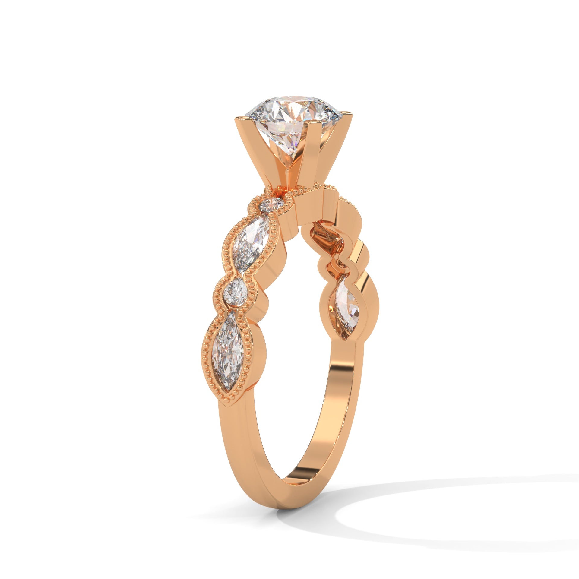 4 carat engagement Ring 3 carat center stone with high cut   diamond brilliance E VS1 igi certified stone Ring handcrafted with 14k gold ! Certified igi grown diamond( made in 14k gold