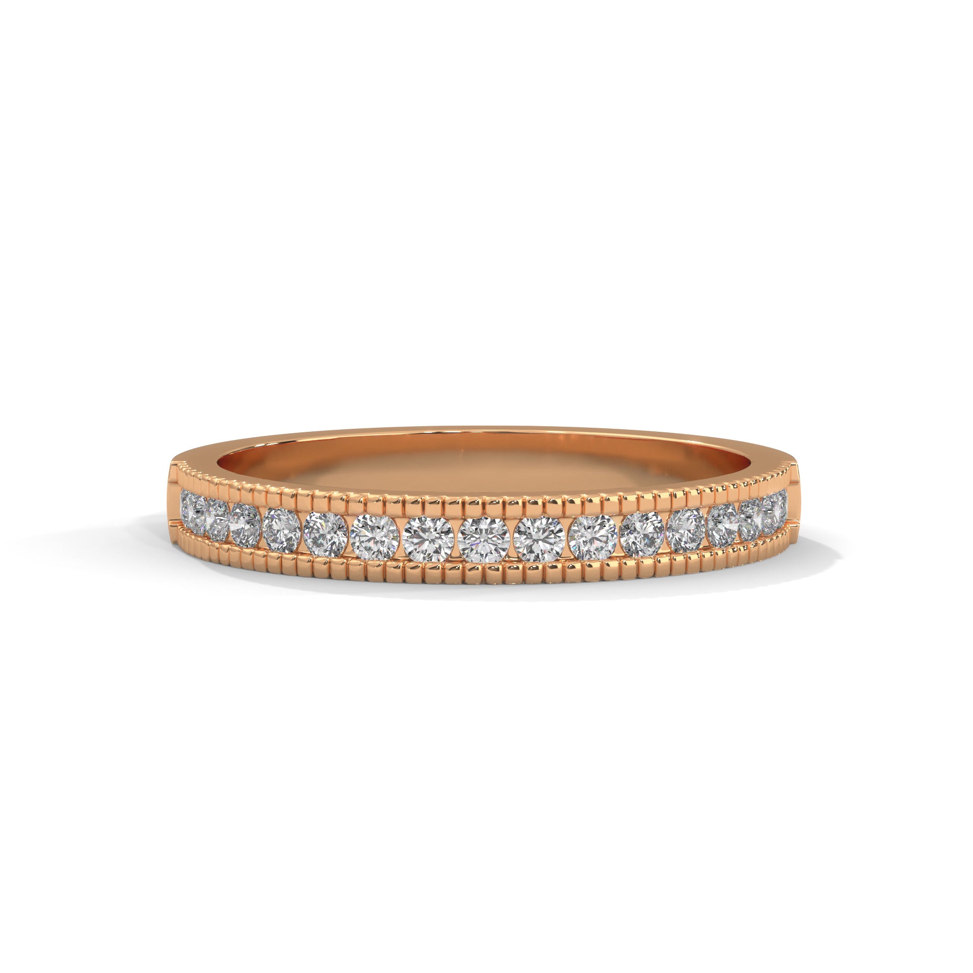 2 carat band high end crafted with high cut   diamond brilliance E VS1 stone Ring handcrafted with 14k gold ! ( Made in Gold)