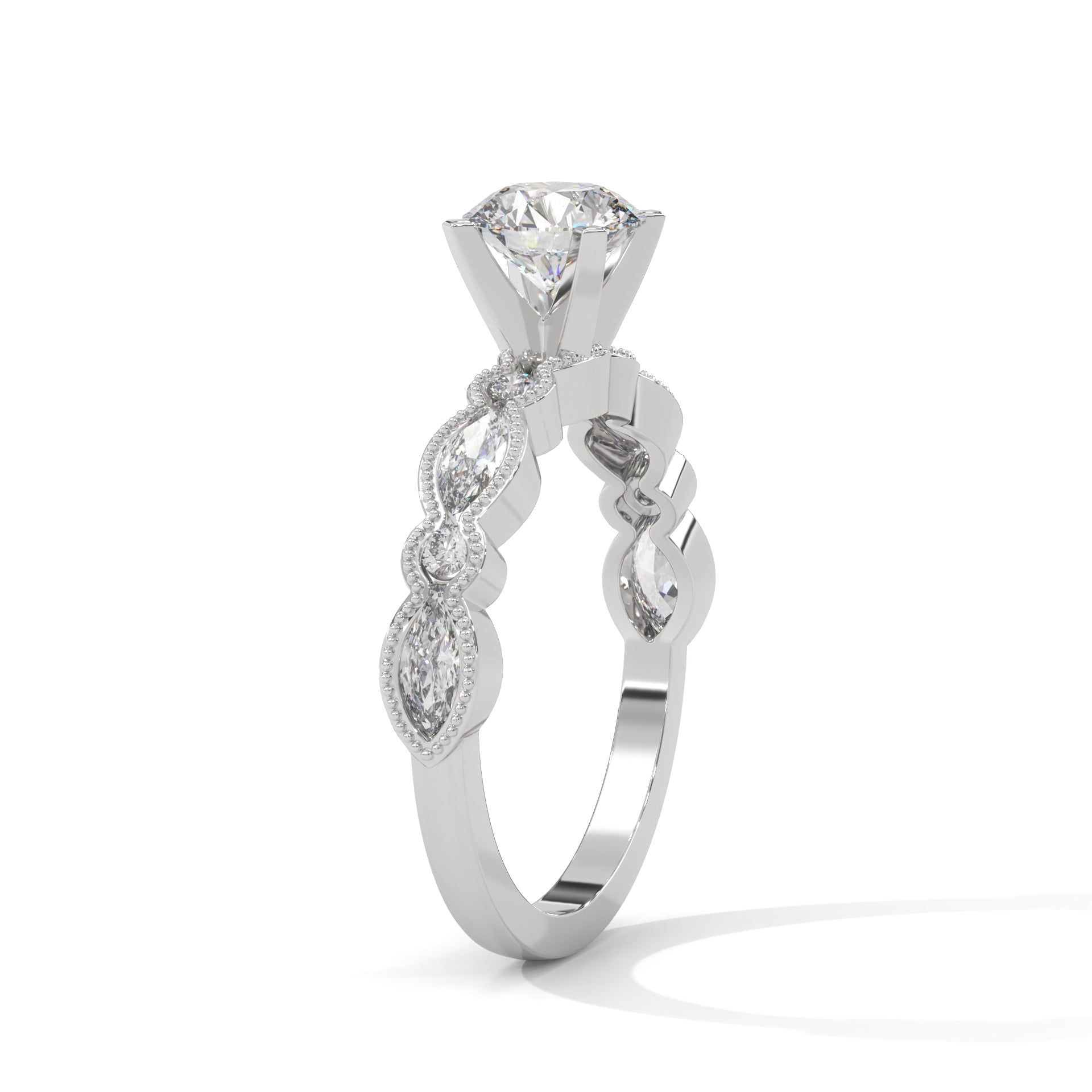 4 carat engagement Ring 3 carat center stone with high cut   diamond brilliance E VS1 igi certified stone Ring handcrafted with 14k gold ! Certified igi grown diamond( made in 14k gold