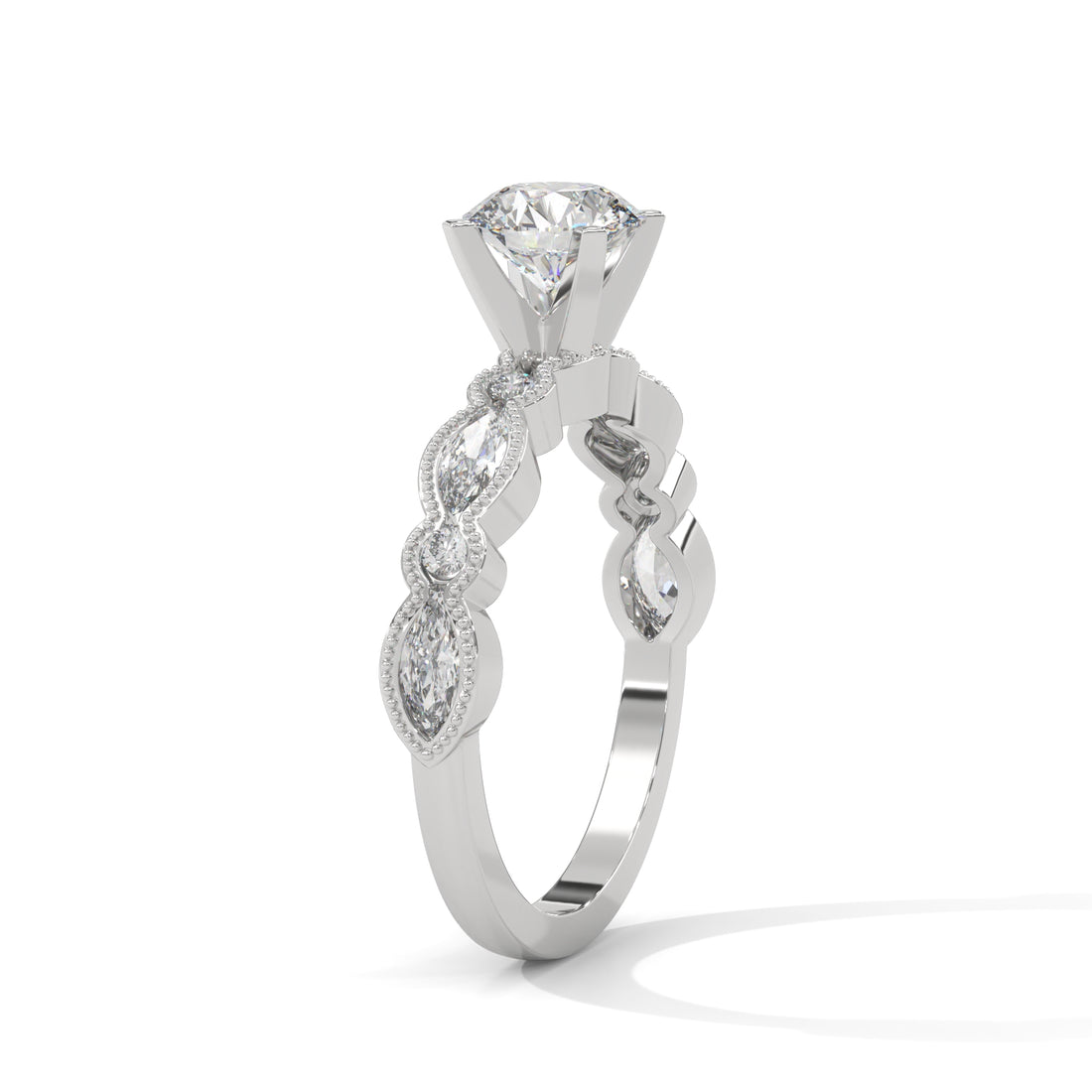 4 carat engagement Ring 3 carat center stone with high cut   diamond brilliance E VS1 igi certified stone Ring handcrafted with 14k gold ! Certified igi grown diamond( made in 14k gold