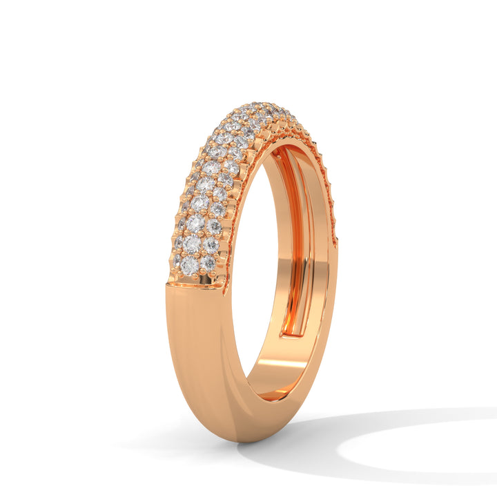 2 carat band high end crafted with high cut   diamond brilliance E VS1 stone Ring handcrafted with 14k gold ! ( Made in Gold)