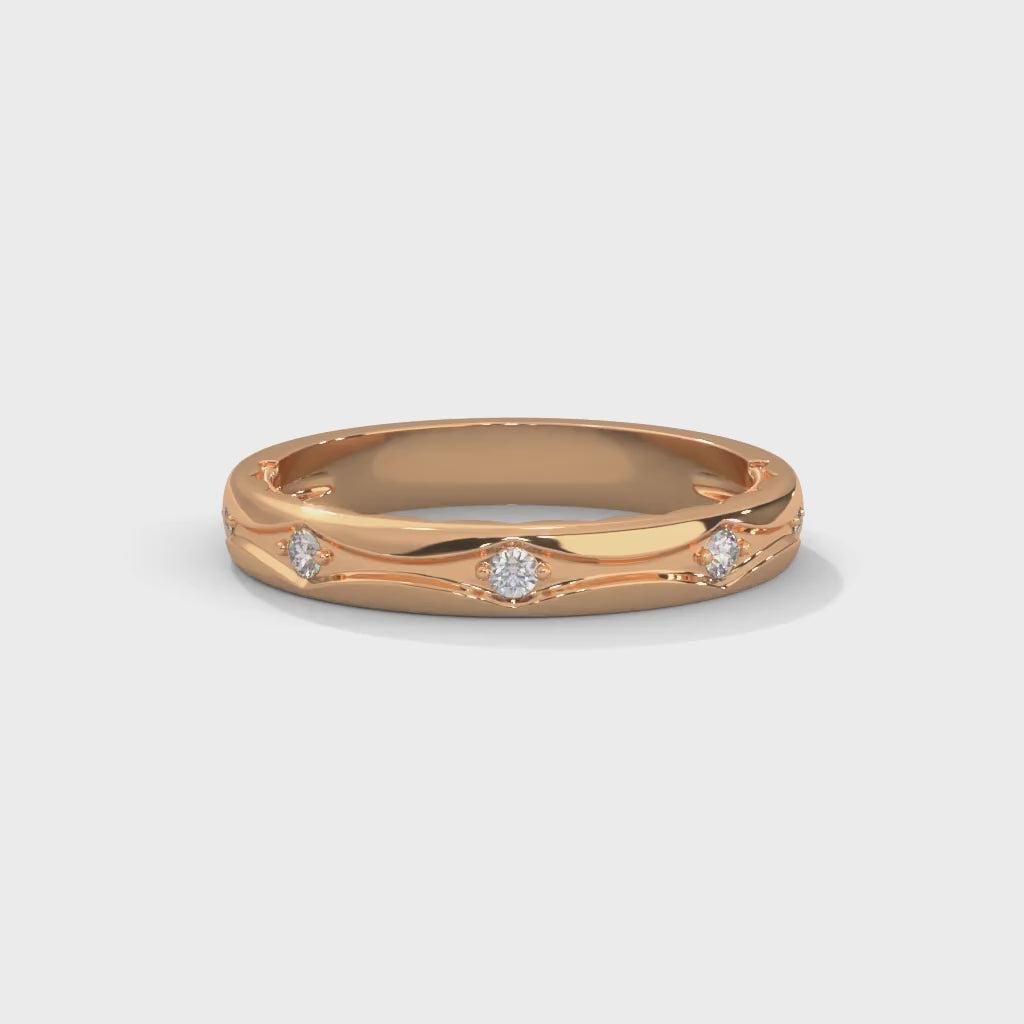 1 carat diamond band high end crafted with high cut  diamond brilliance E VS1 stone Ring handcrafted with 14k gold ! ( Made in Gold)