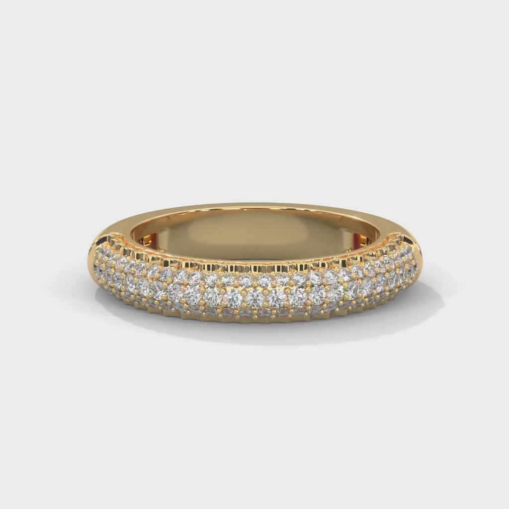 2 carat band high end crafted with high cut   diamond brilliance E VS1 stone Ring handcrafted with 14k gold ! ( Made in Gold)