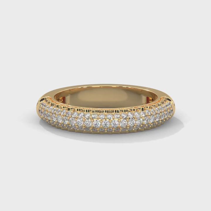 2 carat band high end crafted with high cut   diamond brilliance E VS1 stone Ring handcrafted with 14k gold ! ( Made in Gold)