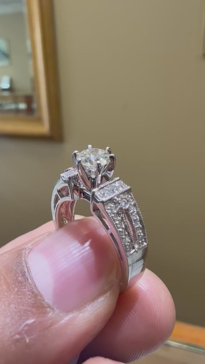 5 carat Engagement Ring  E VS1 igi certified stone Engagement Ring handcrafted with 14k gold ! Certified igi grown diamond