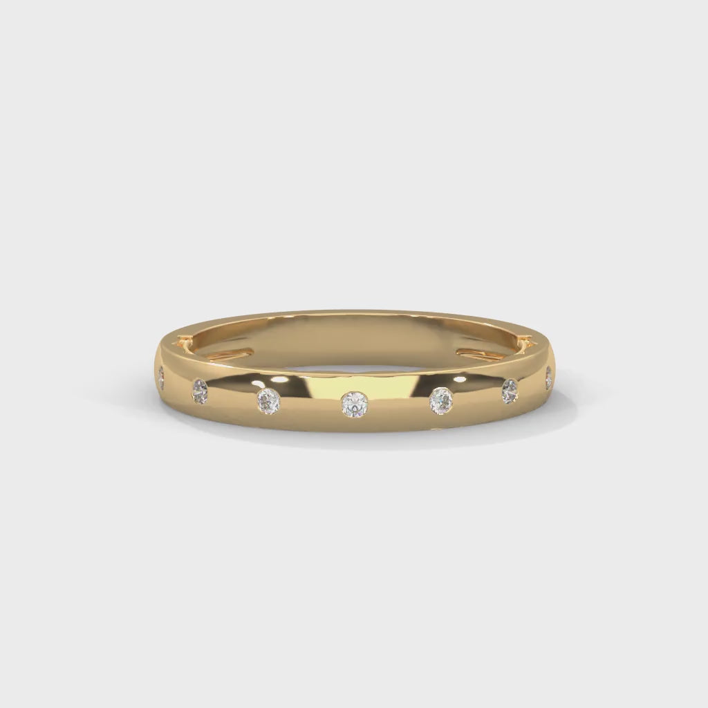 1 carat diamond band high end crafted with high cut  diamond brilliance E VS1 stone Ring handcrafted with 14k gold ! ( Made in Gold)