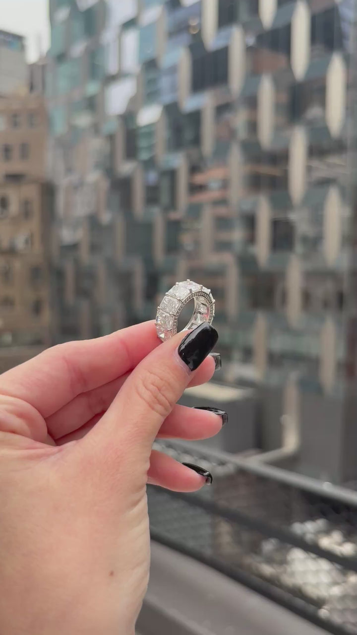 5 carat Radiant cut VVS, Ring made in 14k gold handcrafted in grown diamond , MADE IN GOLD
