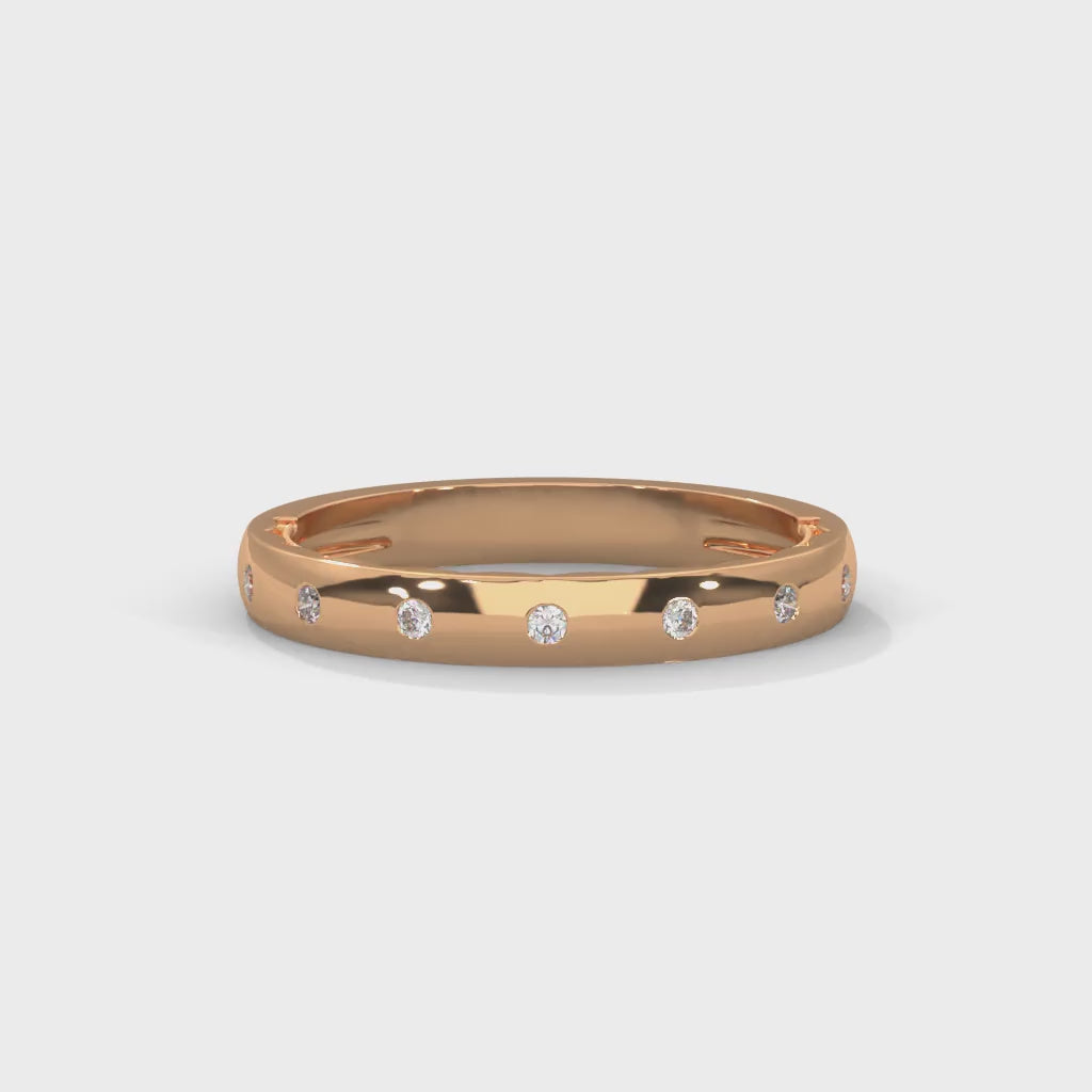 1 carat diamond band high end crafted with high cut  diamond brilliance E VS1 stone Ring handcrafted with 14k gold ! ( Made in Gold)