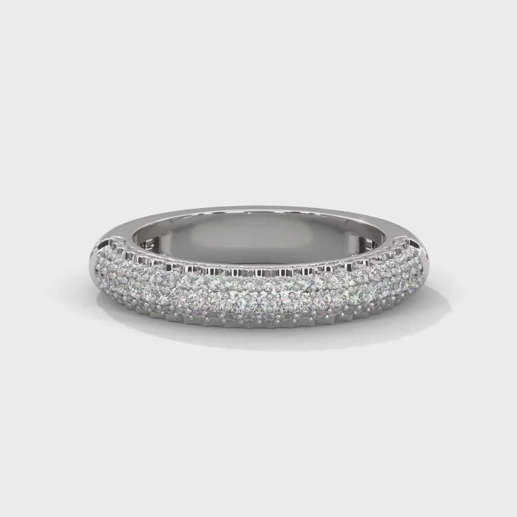 2 carat band high end crafted with high cut   diamond brilliance E VS1 stone Ring handcrafted with 14k gold ! ( Made in Gold)
