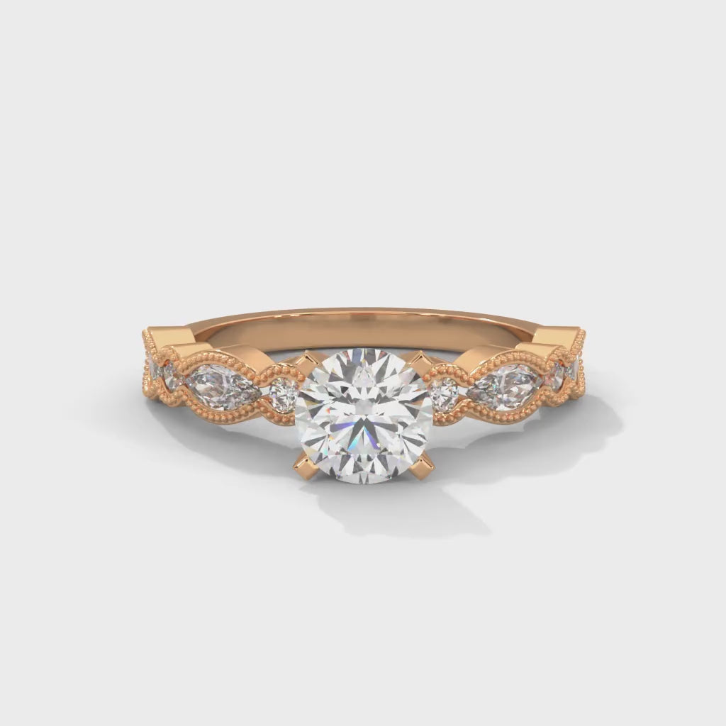 4 carat engagement Ring 3 carat center stone with high cut   diamond brilliance E VS1 igi certified stone Ring handcrafted with 14k gold ! Certified igi grown diamond( made in 14k gold