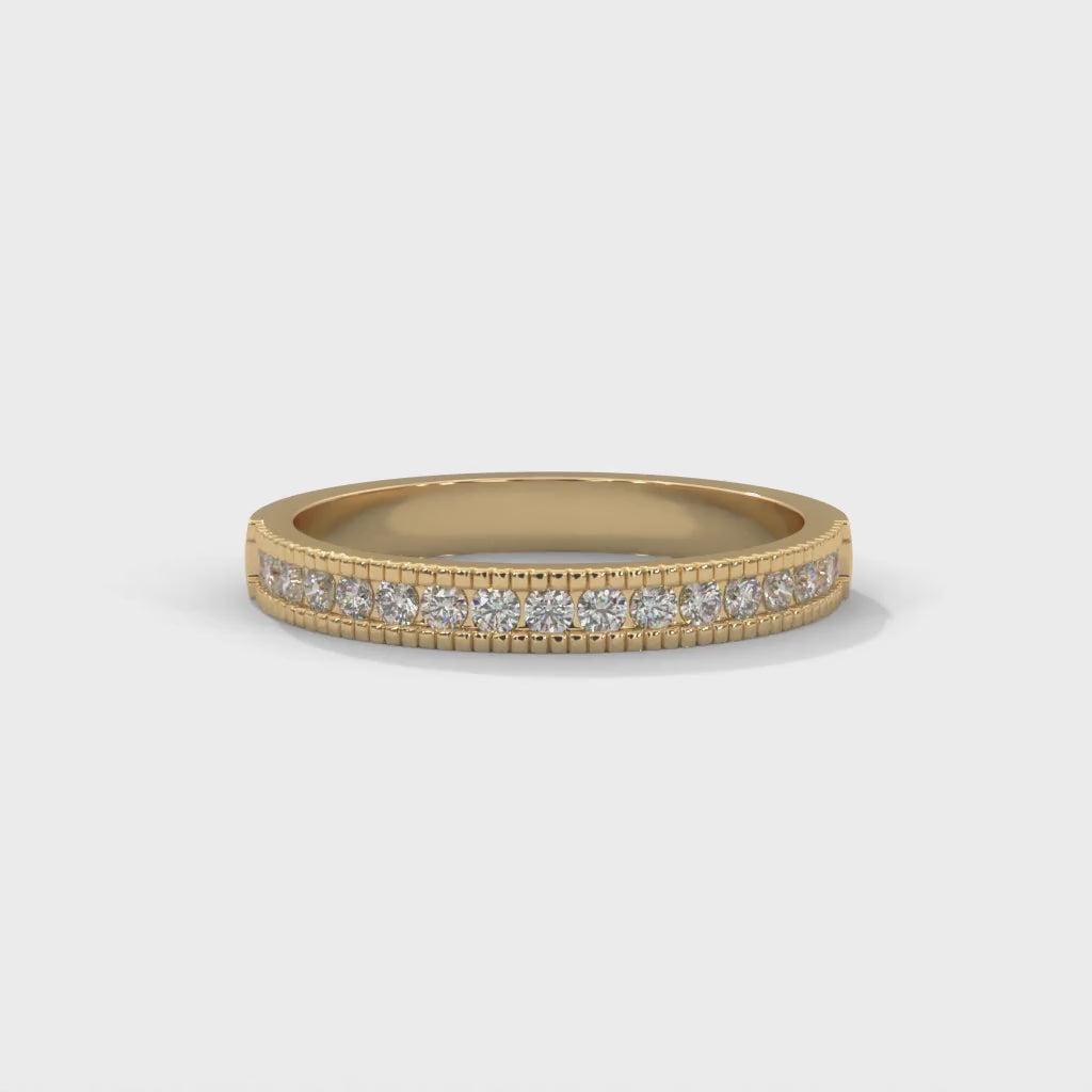 2 carat band high end crafted with high cut   diamond brilliance E VS1 stone Ring handcrafted with 14k gold ! ( Made in Gold)