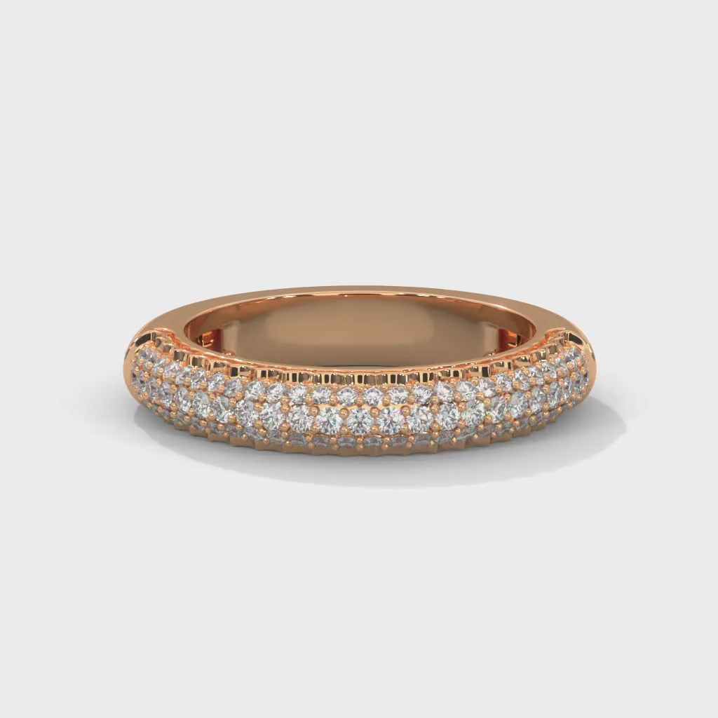 2 carat band high end crafted with high cut   diamond brilliance E VS1 stone Ring handcrafted with 14k gold ! ( Made in Gold)